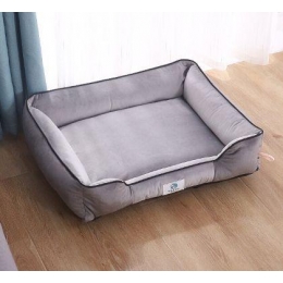 Pet Bed-Rectangular for small pet-grey-60x50x16 cm