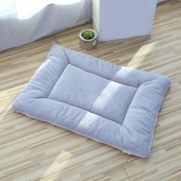 Small Pet-Dog Cat-Rectangular Cushion-Mat- Machine Washable-grey-46x33 cm