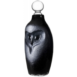 Mats Jonasson Crystal - STRIX Owl Decanter with Stopper, black - 44095
