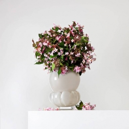Målerås Crystal - PADAM Greige Vase by Anna Kraitz - 44136