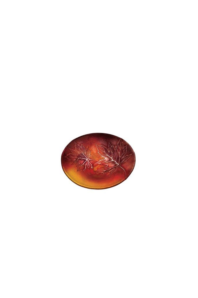 Mats Jonasson Crystal - TABLEWARE - Red Maple Leaves Bowl Ø 230 mm - 55921
