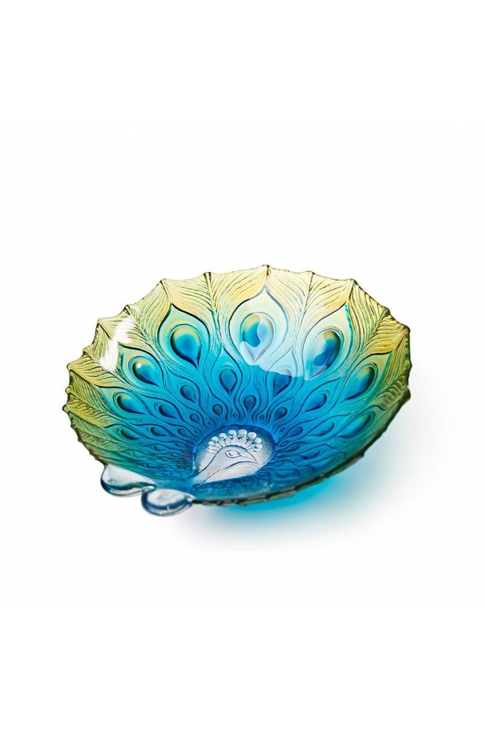 Mats Jonasson Crystal - BOWL - Peacock bowl large Ø 280 mm - 56108