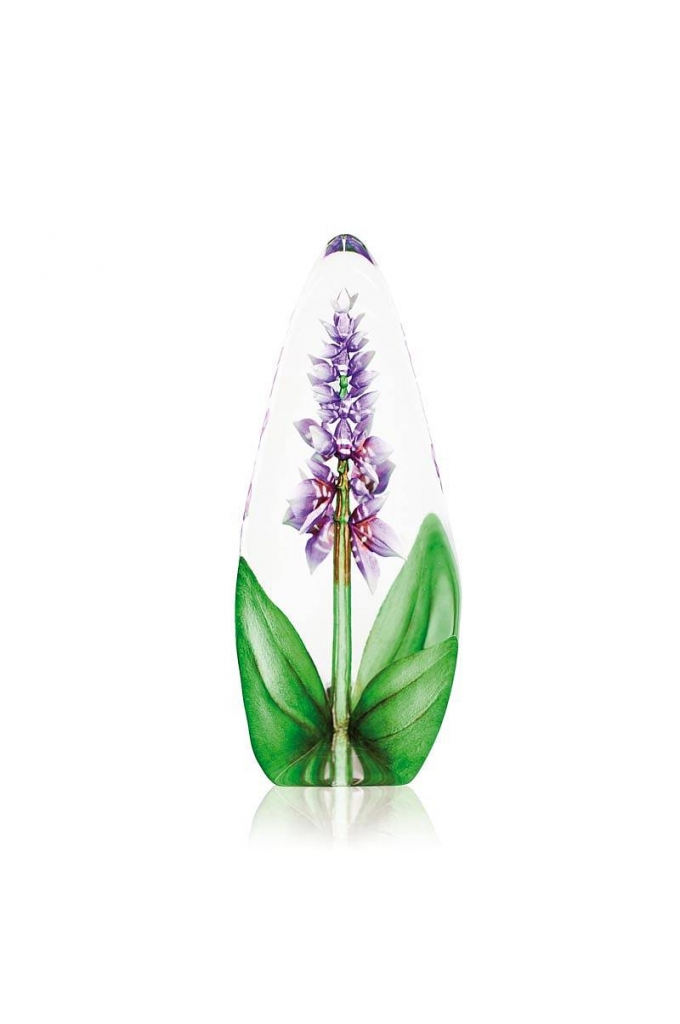 Mats Jonasson Crystal - FLORAL FANTASY Orchid crystal sculpture, purple - 33820