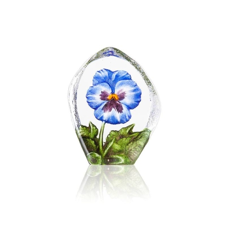 Mats Jonasson Crystal - FLORAL FANTASY Pansy blue - 34216