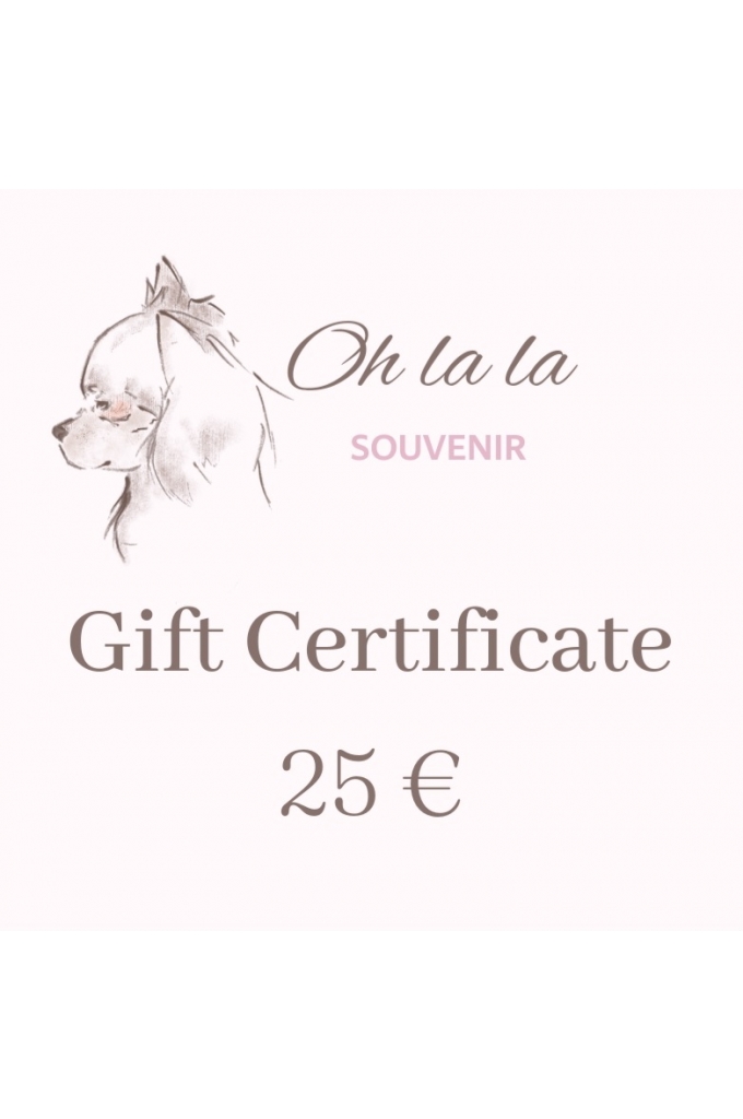 Oh la la Souvenir e-Gift Certificate 25 €