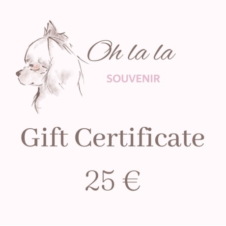 Oh la la Souvenir e-Gift Certificate 25 €
