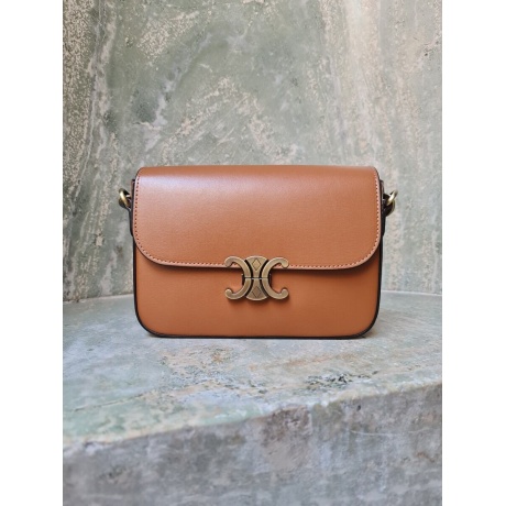 Genuine Italian Leather shoulder/crossbody bag Enna cognac - BP-23069