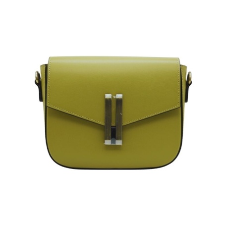 Genuine Italian Leather crossbody bag Lucca olive green