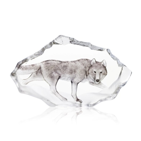 Mats Jonasson Crystal - LIMITED EDITION - WILDLIFE PAINTED - Wolf - 33905 