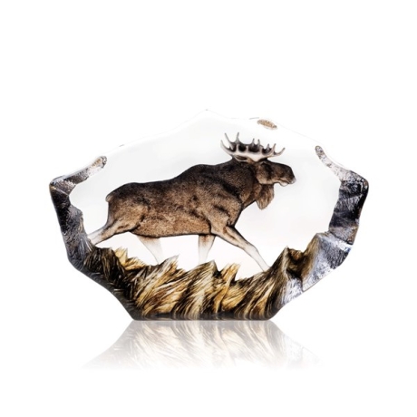 Mats Jonasson Crystal - LIMITED EDITION - WILDLIFE PAINTED - Moose - 33950