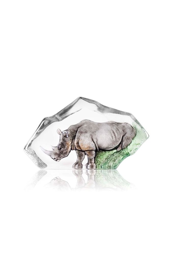 Mats Jonasson Crystal - LIMITED EDITION - WILDLIFE The Big Five - Rhino - 34115