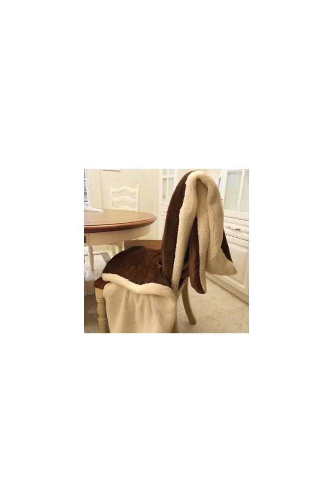Lamb Fur Imitation Home Bedding Blanket-brown-200x230cm