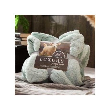 Lamb Fur Imitation Home Bedding Blanket-green-120x100cm