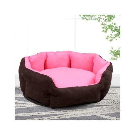 Pet Bed-Sleeping Nest for small pet-pink/dark brown-46x42x14 cm