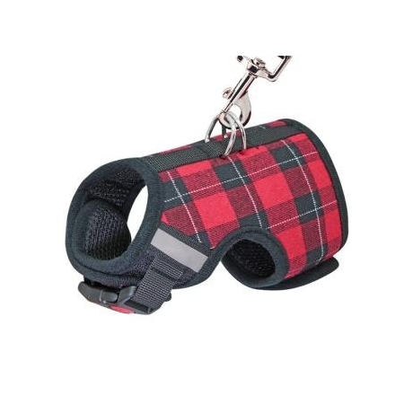 Pet Puppy Dog Cat Harness Vest with Reflective stripe - red M