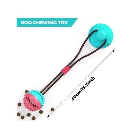 Dog bite toy-tug rope with suction cup - A