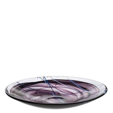 CONTRAST Platter Black by Anna Ehrner - Ø 380 mm - Kosta Boda  - 7070612