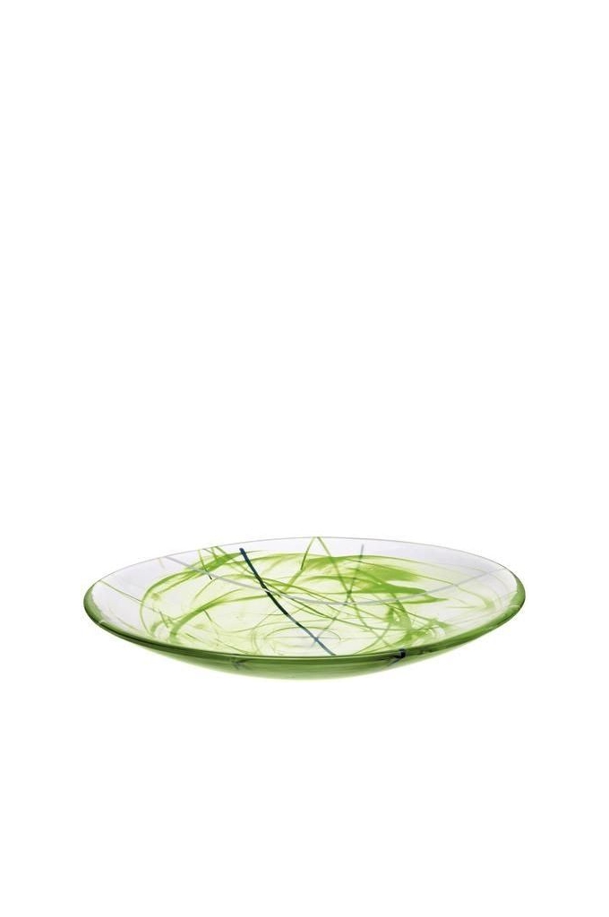 CONTRAST Platter Lime by Anna Ehrner - Ø 380 mm - Kosta Boda  - 7070613