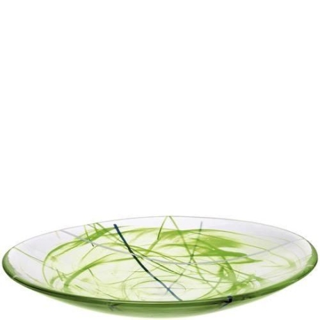 CONTRAST Platter Lime by Anna Ehrner - Ø 380 mm - Kosta Boda  - 7070613