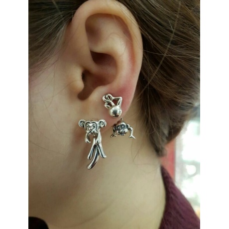 Monkey Business Earrings - Silver 925