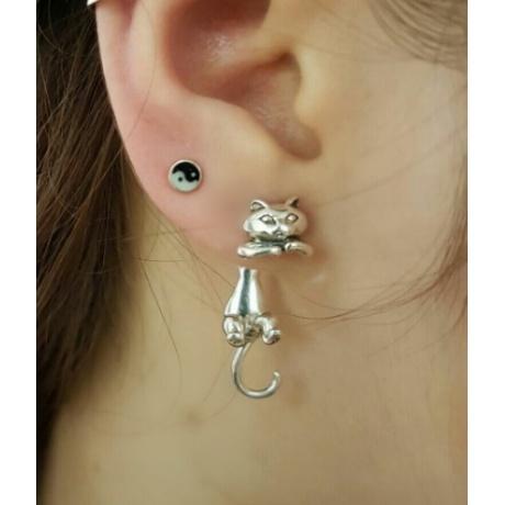 Earring ''Cat'' - Silver 925