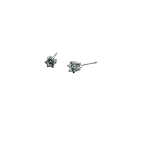 Stud Earrings - Silver 925, clear cz