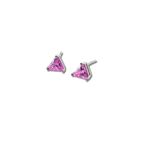 Oh la la Jewellery Original Design - Stud Earrings - Silver 925, pink cz