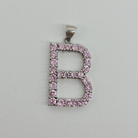 Oh la la Jewellery - Letter B Pendant, small, Silver 925 - OHP47-1761-1003