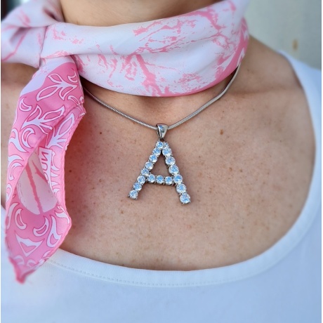 Oh la la Jewellery - Letter A Pendant, large,  Silver 925 - OHP47-1775-001