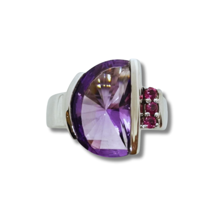 Diana Amethyst Silver Ring