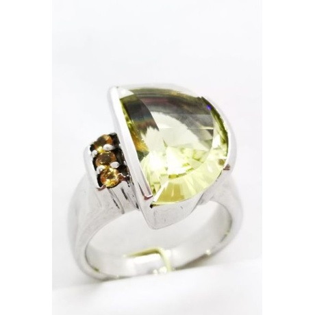 Diana Citrine Silver Ring