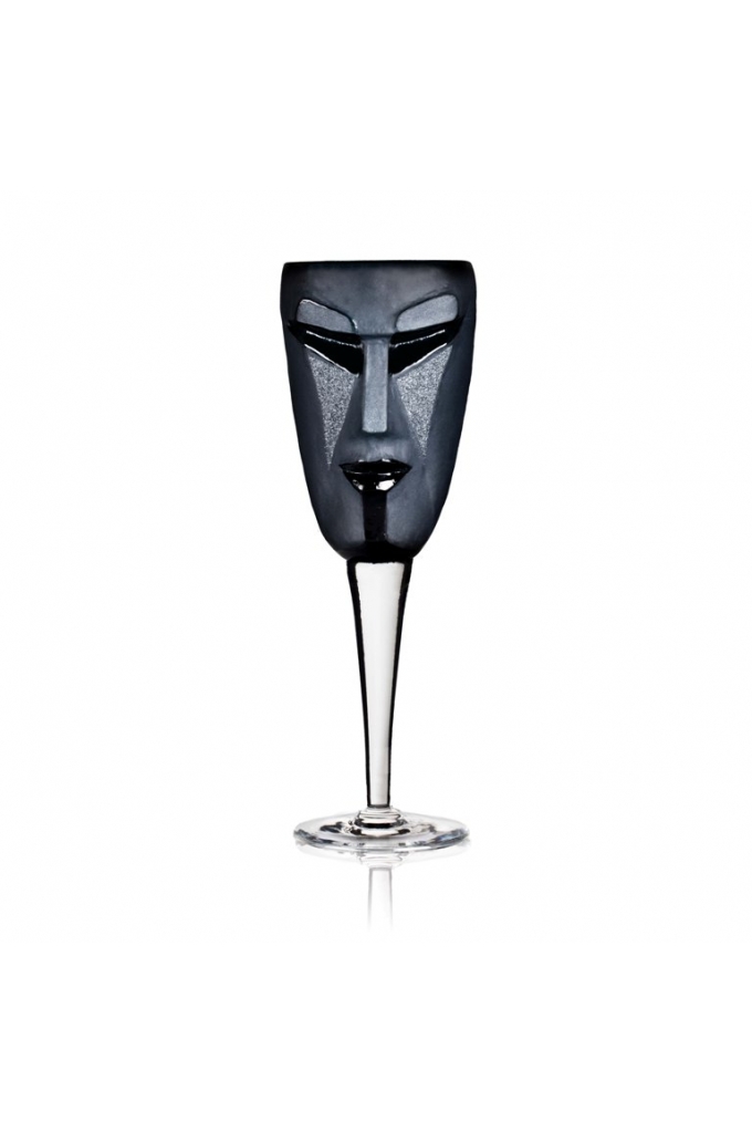 Mats Jonasson - MASQ Stemware Kubik wine glass black - 42018