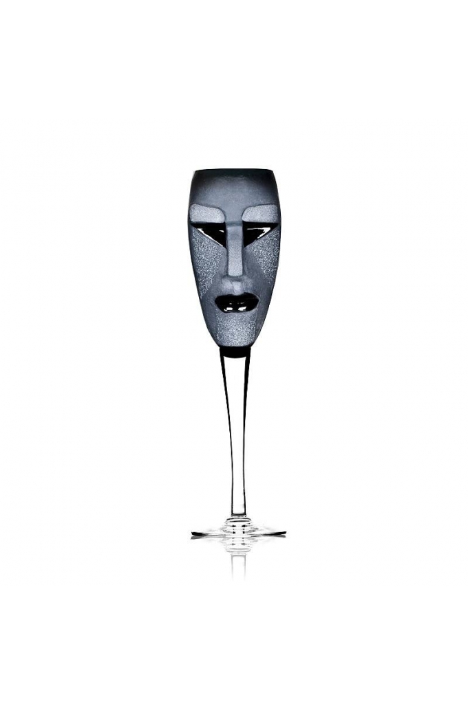 Mats Jonasson - MASQ Stemware Kubik Champagne black - 42035