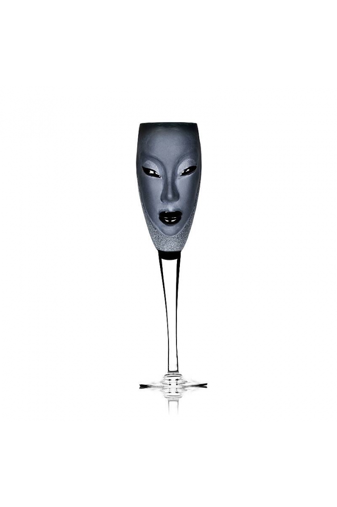 Mats Jonasson - MASQ Stemware Electra Champagne black - 42036