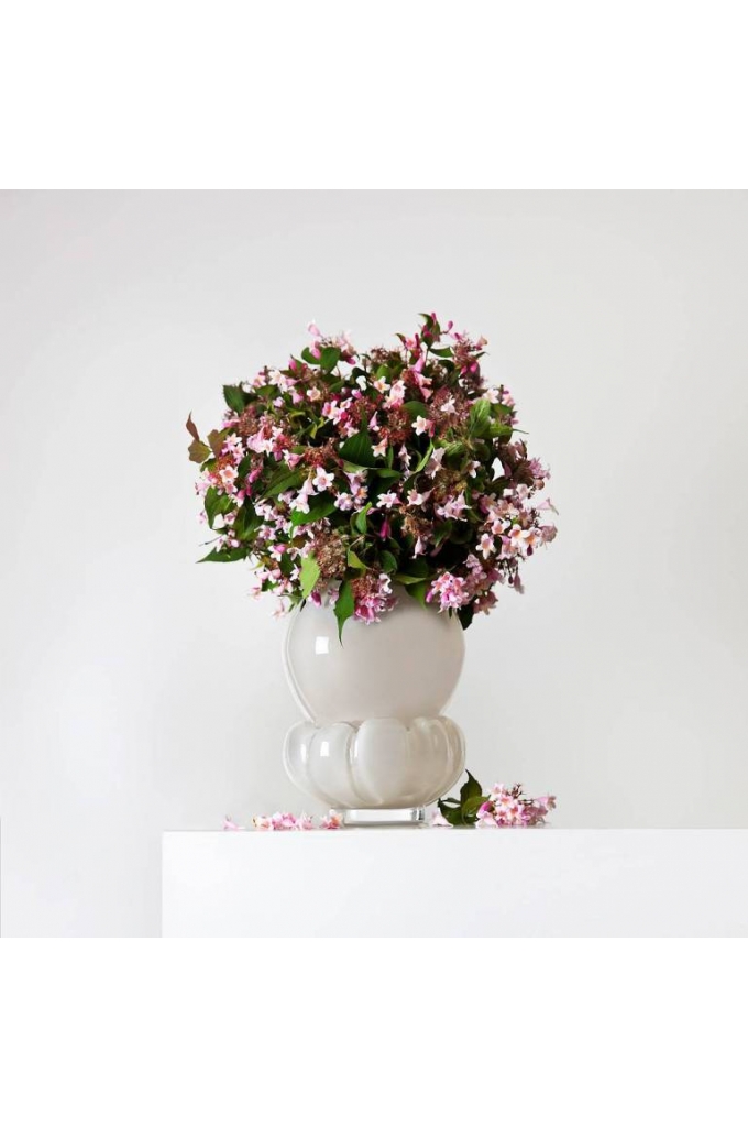 Målerås handmade Crystal - PADAM Greige Vase by Anna Kraitz - 44136