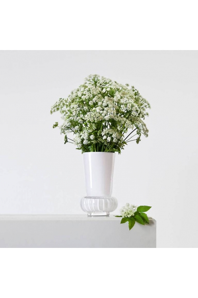 Målerås handmade Crystal - PADAM White Vase by Anna Kraitz - 44139