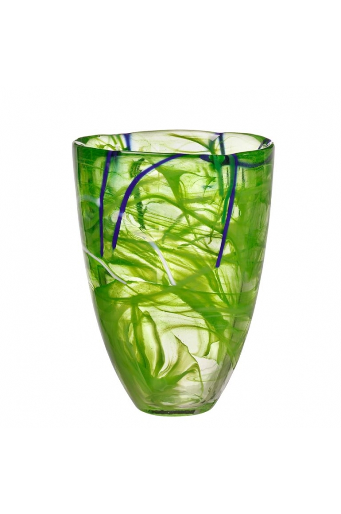 CONTRAST Vase Lime by Anna Ehrner - Kosta Boda  - 7041013
