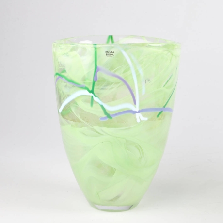 CONTRAST Vase Light Green by Anna Ehrner - Kosta Boda  - 7041029