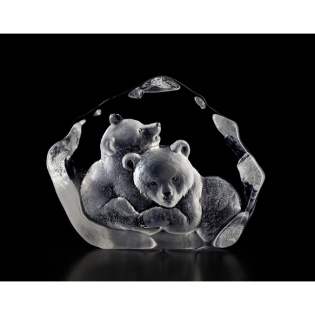 Mats Jonasson Crystal - WILDLIFE - Bear cubs - 33397