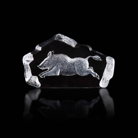 Mats Jonasson Crystal - WILDLIFE - Wild boar - 34278