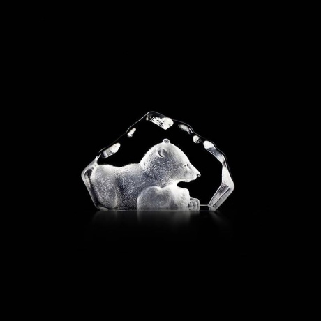 Mats Jonasson Crystal - WILDLIFE MINIATURES - Polar Bear cub - 88109
