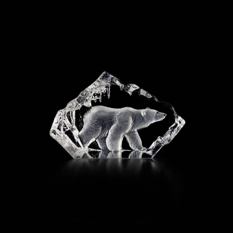 Mats Jonasson Crystal - WILDLIFE MINIATURE - Polar bear - 88117