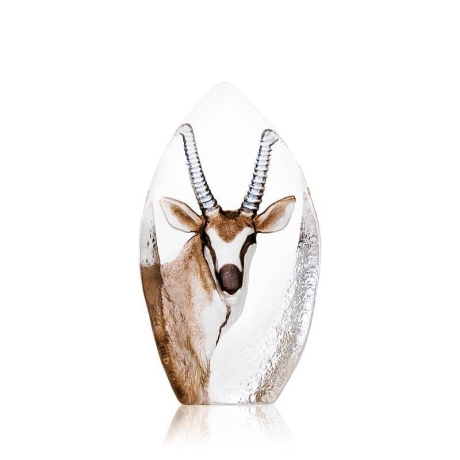 Mats Jonasson Crystal - WILDLIFE PAINTED - Antelope - 33864