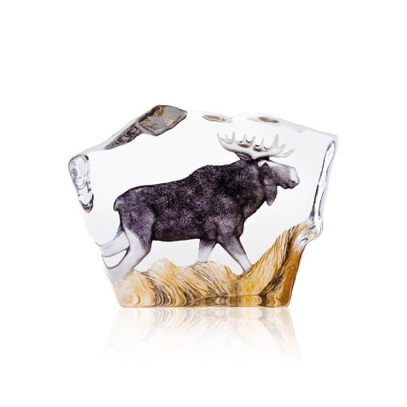 Mats Jonasson Crystal - WILDLIFE PAINTED - Moose - 33888