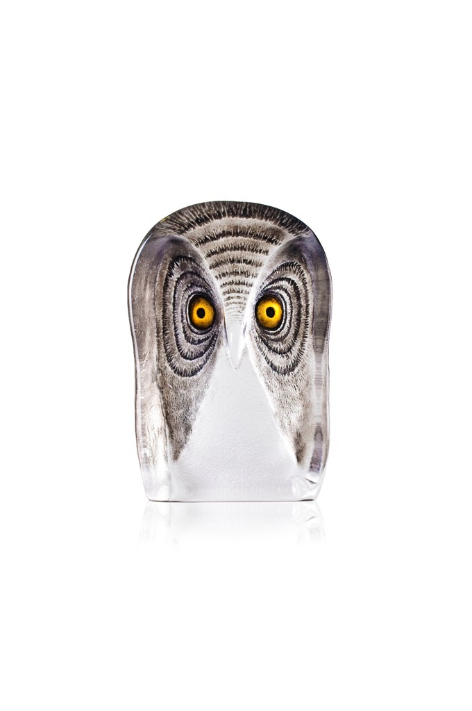 Mats Jonasson Crystal - WILDLIFE PAINTED - Owl large - 34106