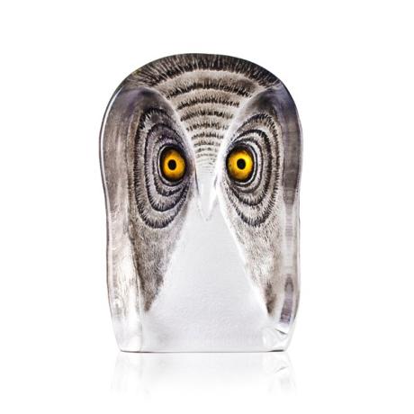 Mats Jonasson Crystal - WILDLIFE PAINTED - Owl large - 34106