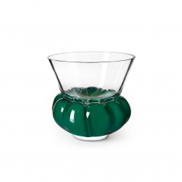 Målerås handmade Crystal - PADAM Bowl clear/green by Anna Kraitz - 55605