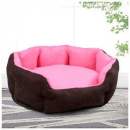 Cat Dog Bed-Sleeping Nest for small pet-Short Flannel-Washable-Cushion-pink
