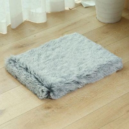 Medium size-Pinpointed foam mattress for small Pet-Washable fabric-grey-50 x 40 cm