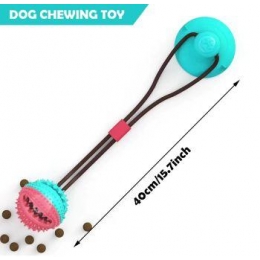 Dog bite toy-tug rope with suction cup - A